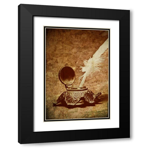 Inkwell II Black Modern Wood Framed Art Print with Double Matting by McNemar, C. Thomas
