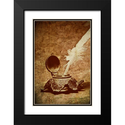 Inkwell II Black Modern Wood Framed Art Print with Double Matting by McNemar, C. Thomas