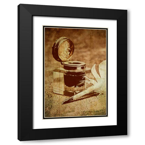 Inkwell V Black Modern Wood Framed Art Print with Double Matting by McNemar, C. Thomas