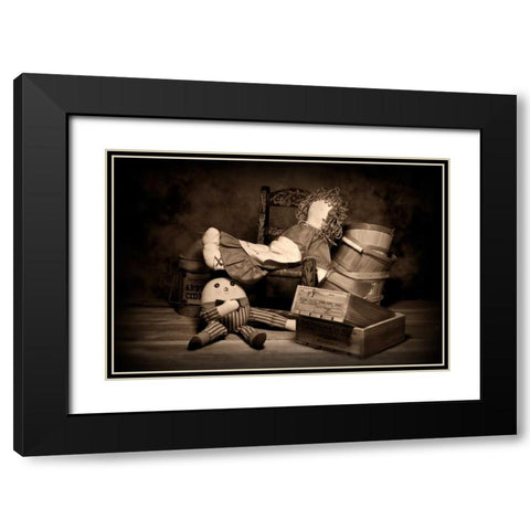 Rag Doll Black Modern Wood Framed Art Print with Double Matting by McNemar, C. Thomas