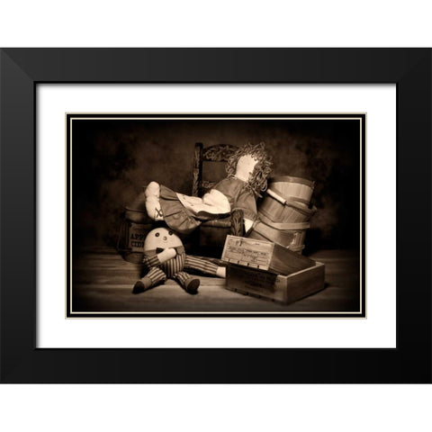 Rag Doll Black Modern Wood Framed Art Print with Double Matting by McNemar, C. Thomas