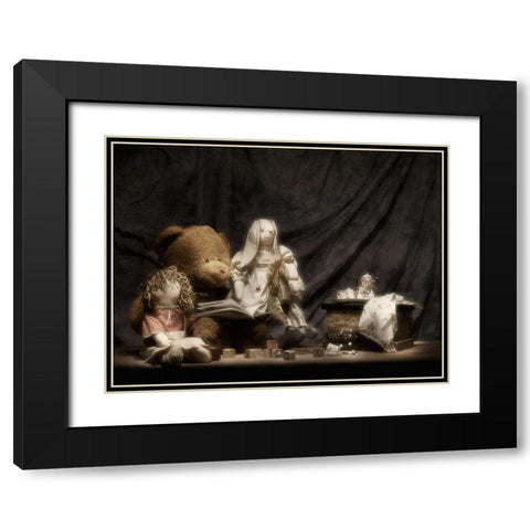 Story Time Black Modern Wood Framed Art Print with Double Matting by McNemar, C. Thomas