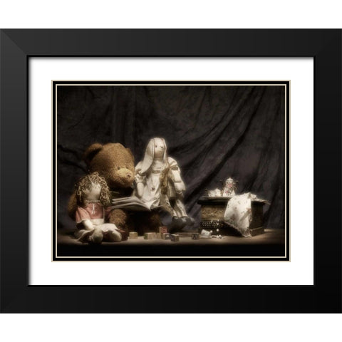 Story Time Black Modern Wood Framed Art Print with Double Matting by McNemar, C. Thomas