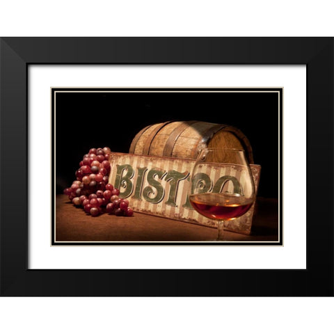 Bistro II Black Modern Wood Framed Art Print with Double Matting by McNemar, C. Thomas
