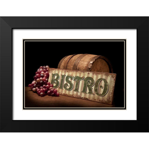 Bistro IV Black Modern Wood Framed Art Print with Double Matting by McNemar, C. Thomas