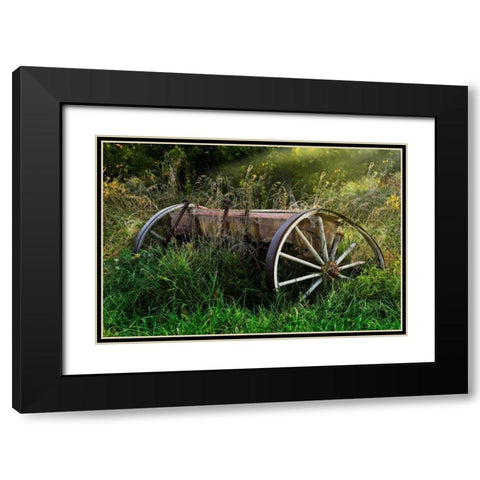 Abandoned Farm Equipment Black Modern Wood Framed Art Print with Double Matting by McNemar, C. Thomas