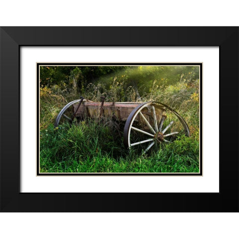 Abandoned Farm Equipment Black Modern Wood Framed Art Print with Double Matting by McNemar, C. Thomas
