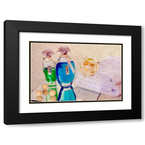 Bath Accessories I Black Modern Wood Framed Art Print with Double Matting by McNemar, C. Thomas