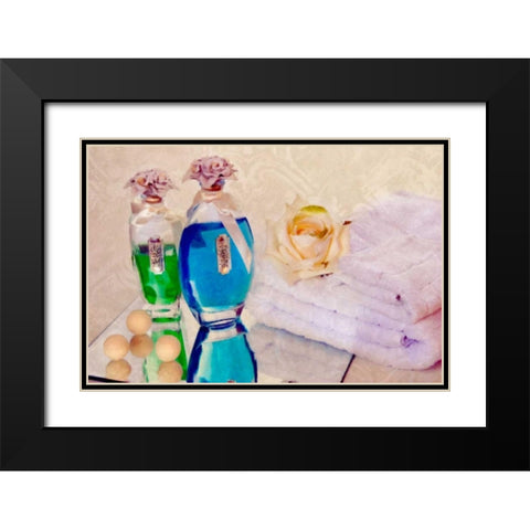 Bath Accessories I Black Modern Wood Framed Art Print with Double Matting by McNemar, C. Thomas