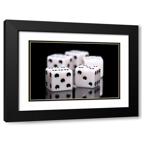 Dice I Black Modern Wood Framed Art Print with Double Matting by McNemar, C. Thomas