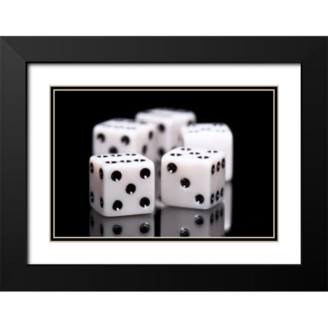 Dice I Black Modern Wood Framed Art Print with Double Matting by McNemar, C. Thomas