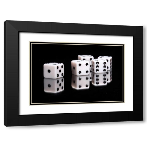 Dice II Black Modern Wood Framed Art Print with Double Matting by McNemar, C. Thomas