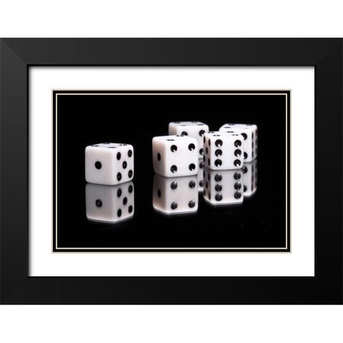 Dice II Black Modern Wood Framed Art Print with Double Matting by McNemar, C. Thomas