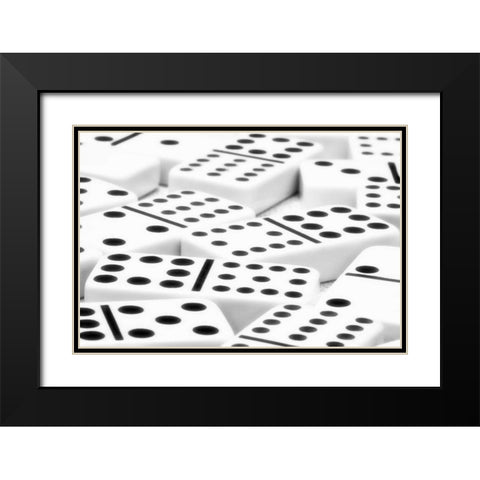Dominos II Black Modern Wood Framed Art Print with Double Matting by McNemar, C. Thomas