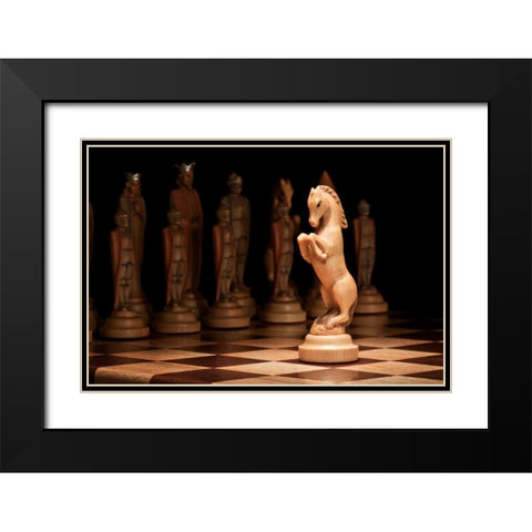 Kings Court II Black Modern Wood Framed Art Print with Double Matting by McNemar, C. Thomas