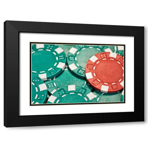 Poker Chips I Black Modern Wood Framed Art Print with Double Matting by McNemar, C. Thomas