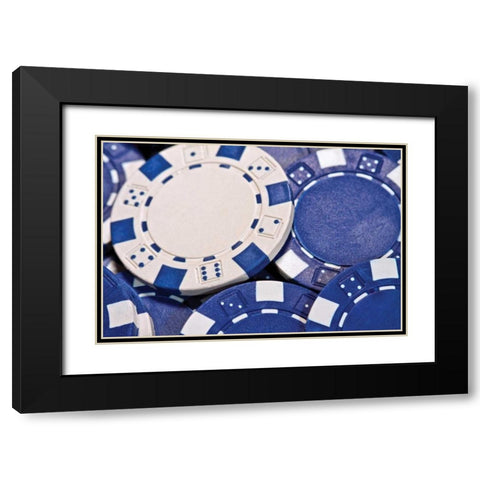 Poker Chips II Black Modern Wood Framed Art Print with Double Matting by McNemar, C. Thomas