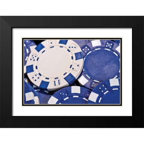 Poker Chips II Black Modern Wood Framed Art Print with Double Matting by McNemar, C. Thomas