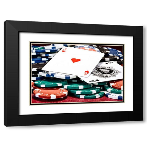 Poker Hand I Black Modern Wood Framed Art Print with Double Matting by McNemar, C. Thomas