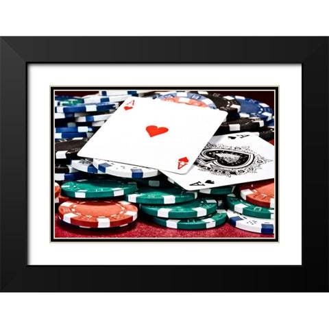 Poker Hand I Black Modern Wood Framed Art Print with Double Matting by McNemar, C. Thomas