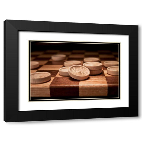 Checkers II Black Modern Wood Framed Art Print with Double Matting by McNemar, C. Thomas
