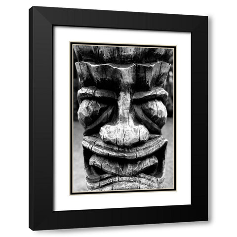Totem II Black Modern Wood Framed Art Print with Double Matting by Moore, Brian