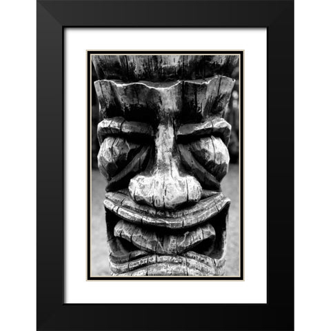 Totem II Black Modern Wood Framed Art Print with Double Matting by Moore, Brian