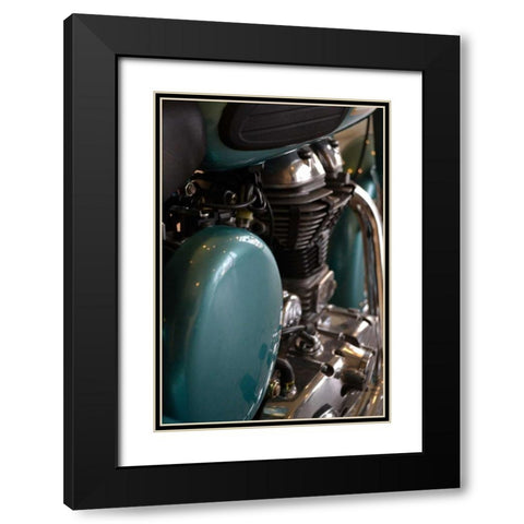 Motorcycle I Black Modern Wood Framed Art Print with Double Matting by Moore, Brian