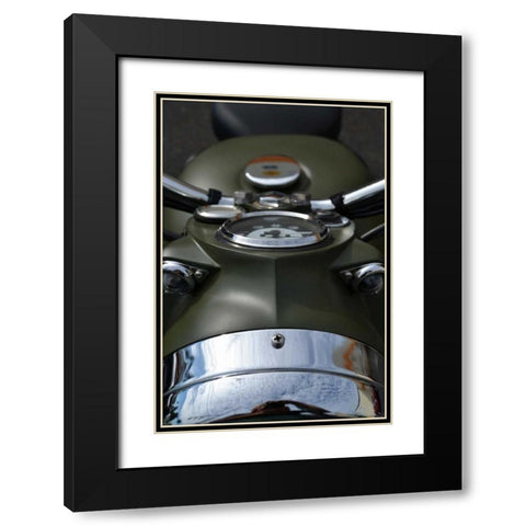 Motorcycle II Black Modern Wood Framed Art Print with Double Matting by Moore, Brian