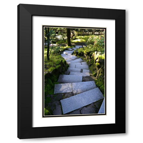 Steps IV Black Modern Wood Framed Art Print with Double Matting by Moore, Brian