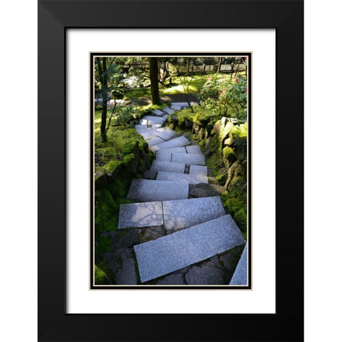 Steps IV Black Modern Wood Framed Art Print with Double Matting by Moore, Brian