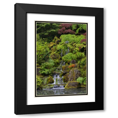 Japanese Gardens I Black Modern Wood Framed Art Print with Double Matting by Moore, Brian