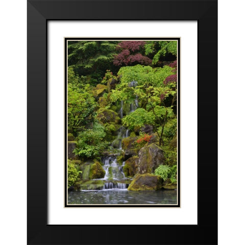 Japanese Gardens I Black Modern Wood Framed Art Print with Double Matting by Moore, Brian