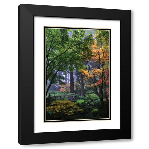 Japanese Gardens III Black Modern Wood Framed Art Print with Double Matting by Moore, Brian