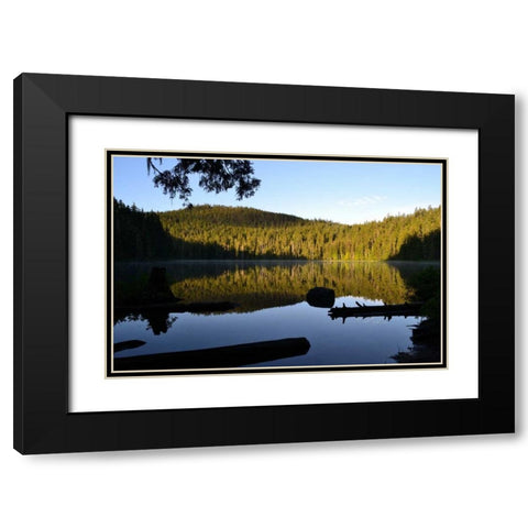 Morning at the Lake IV Black Modern Wood Framed Art Print with Double Matting by Moore, Brian