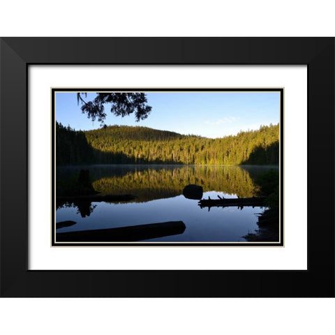 Morning at the Lake IV Black Modern Wood Framed Art Print with Double Matting by Moore, Brian