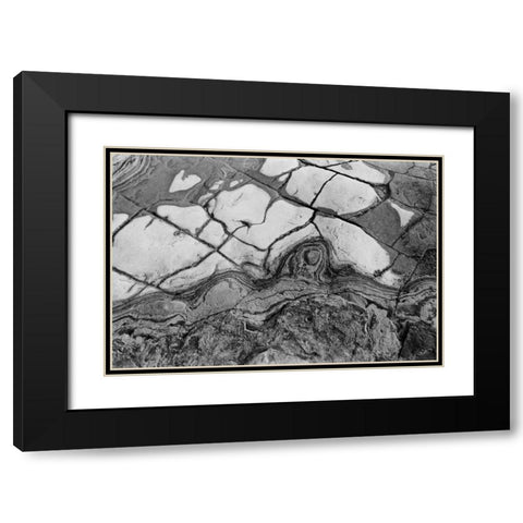 Texture I Black Modern Wood Framed Art Print with Double Matting by Peterson, Lee