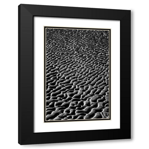 Texture Sand V Black Modern Wood Framed Art Print with Double Matting by Peterson, Lee
