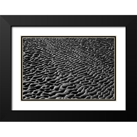 Texture Sand VI Black Modern Wood Framed Art Print with Double Matting by Peterson, Lee