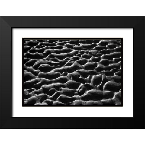 Texture Sand VII Black Modern Wood Framed Art Print with Double Matting by Peterson, Lee
