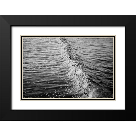 Wave II Black Modern Wood Framed Art Print with Double Matting by Peterson, Lee