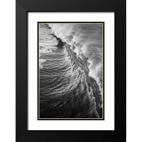 Wave III Black Modern Wood Framed Art Print with Double Matting by Peterson, Lee