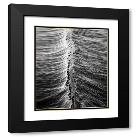 Wave V Black Modern Wood Framed Art Print with Double Matting by Peterson, Lee