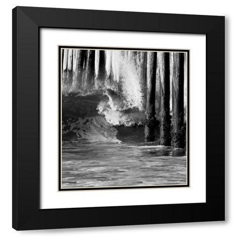 Wave VI Black Modern Wood Framed Art Print with Double Matting by Peterson, Lee