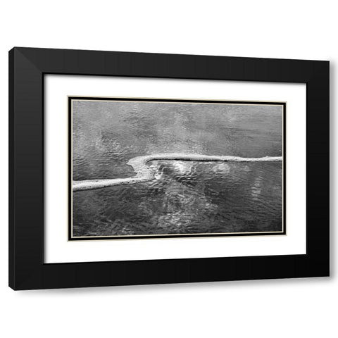 Beach Reflection II Black Modern Wood Framed Art Print with Double Matting by Peterson, Lee