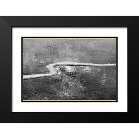 Beach Reflection II Black Modern Wood Framed Art Print with Double Matting by Peterson, Lee