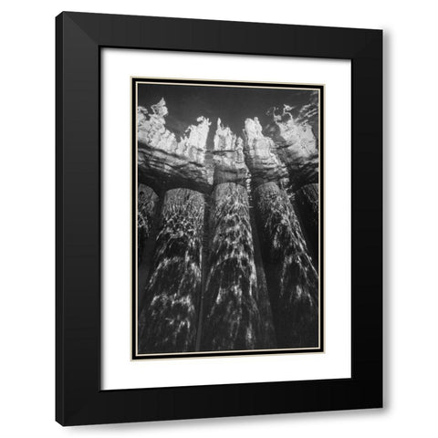 Pier Pilings VII Black Modern Wood Framed Art Print with Double Matting by Peterson, Lee