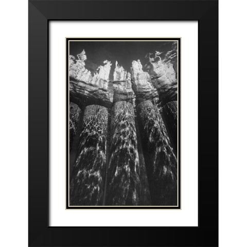 Pier Pilings VII Black Modern Wood Framed Art Print with Double Matting by Peterson, Lee