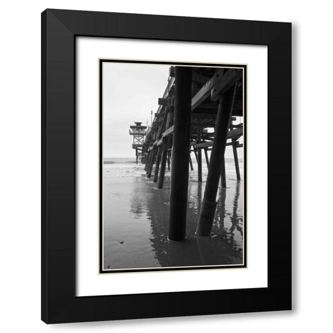 Pier Pilings XVII Black Modern Wood Framed Art Print with Double Matting by Peterson, Lee