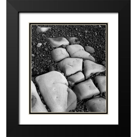 Rocks I Black Modern Wood Framed Art Print with Double Matting by Peterson, Lee